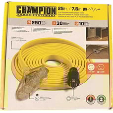 POWER CORD, FLAT, 100437- 25ft, 30A, 250V, 10 Gauge, L14-30P X (4) 5-20R, NEW