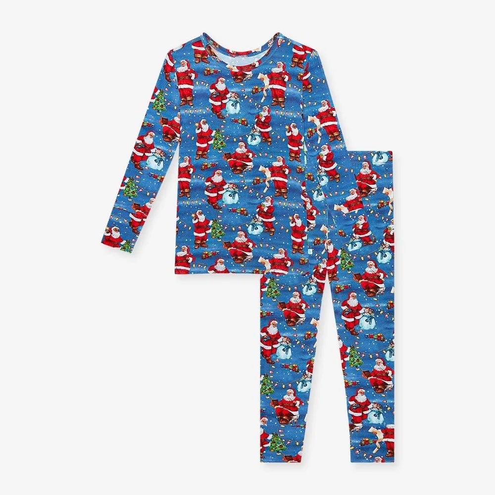 POSH PEANUT SANTA CLAUSE LONG SLEEVE PAJAMA SET 2T