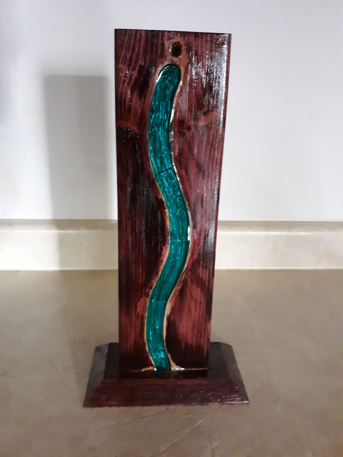Wooden epoxy light