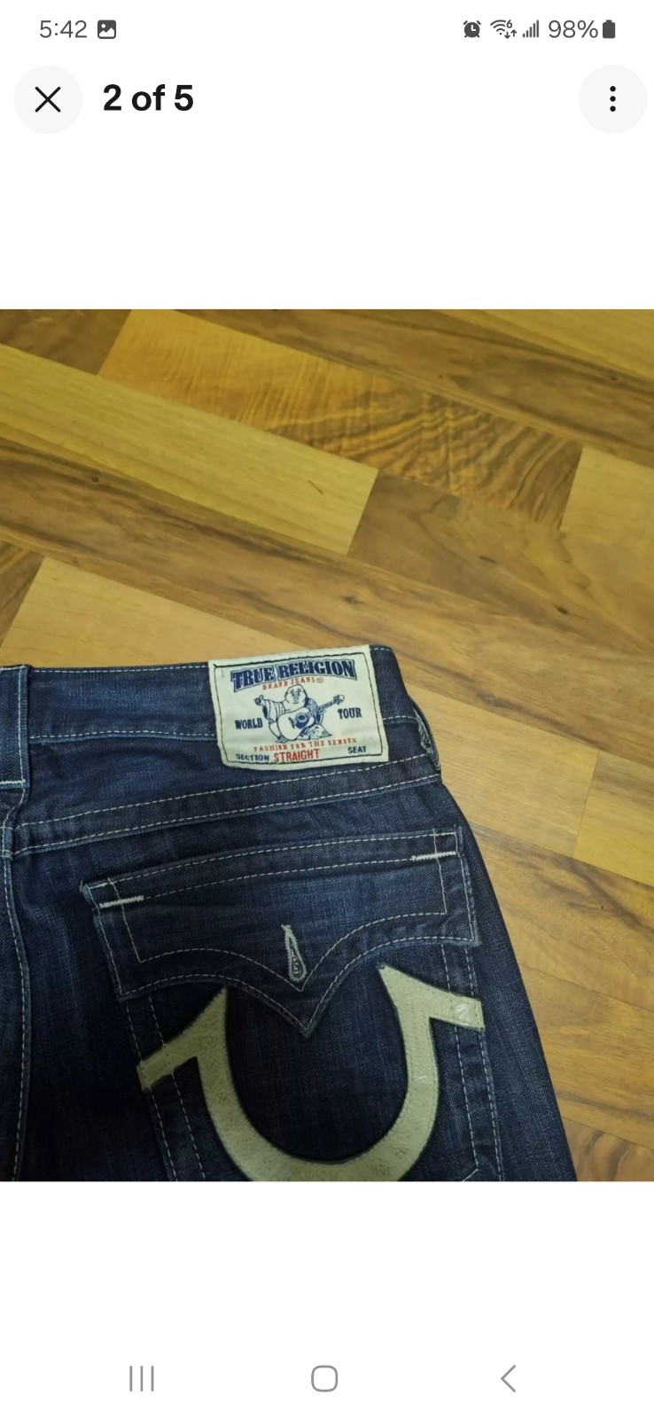 Mens 34 TRUE RELIGION World Tour Jeans vintage y2k Billy