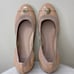 Tory Burch Womens Brown Patent and Leather Jolie Scrunch Ballet Flats Size 8.5