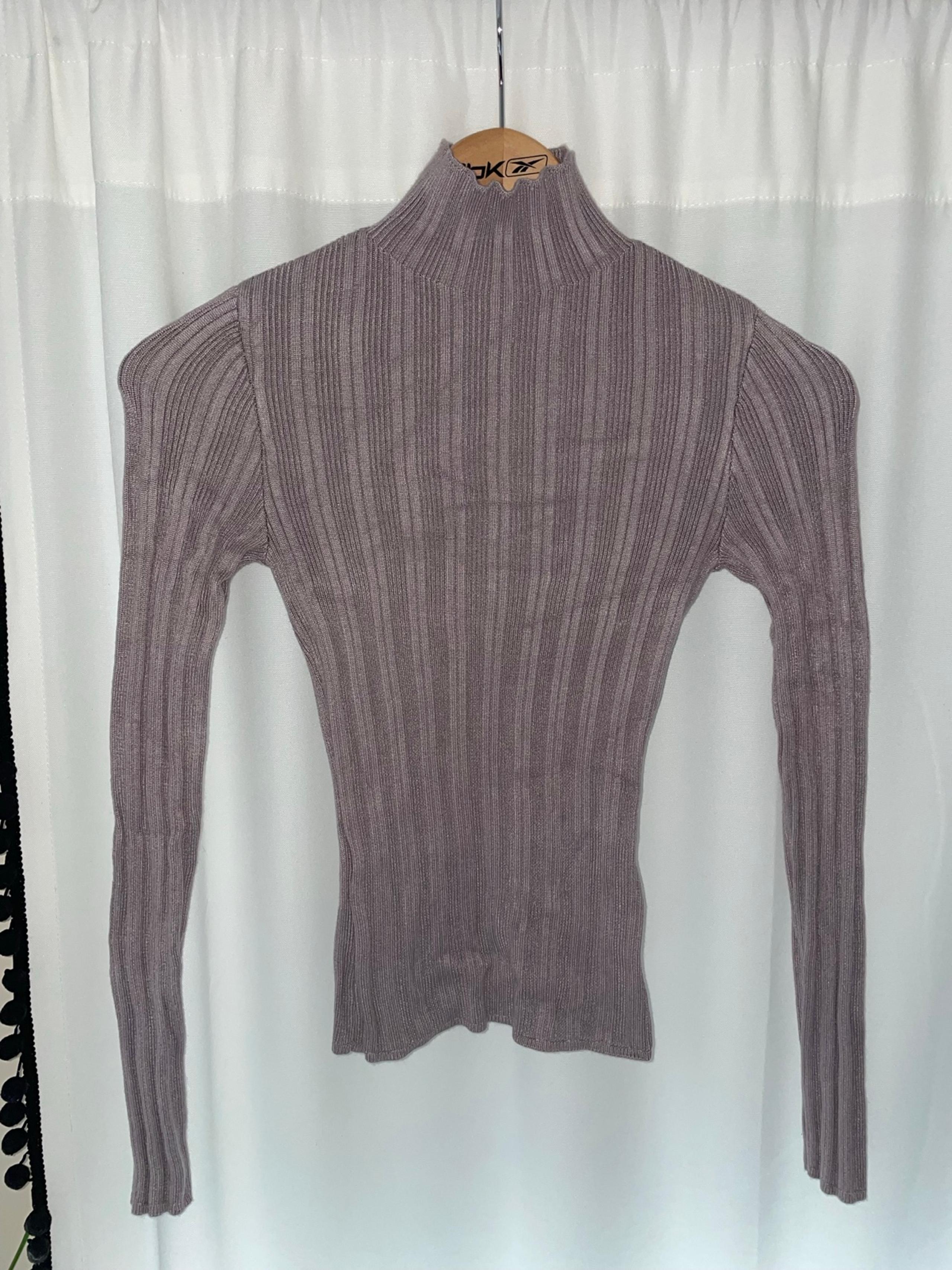 Abercrombie & Fitch ribbed mock neck sweater purple women's XXS lavender A&F