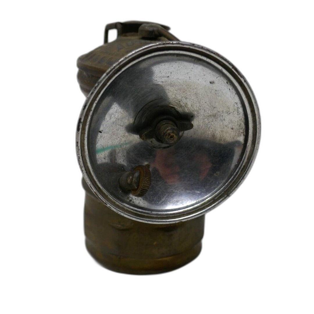 AutoLite Universal Lamp Co. Vintage Coal Miners Carbine Cap Light Lantern