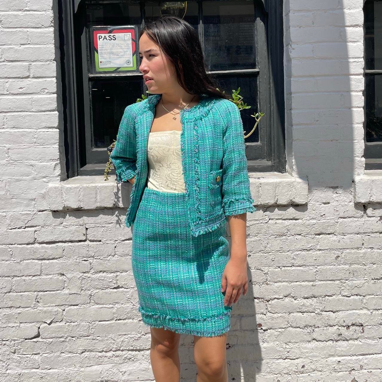 NWT Laundry by Shelli Segal twill suit set SZ 2 Originally 250