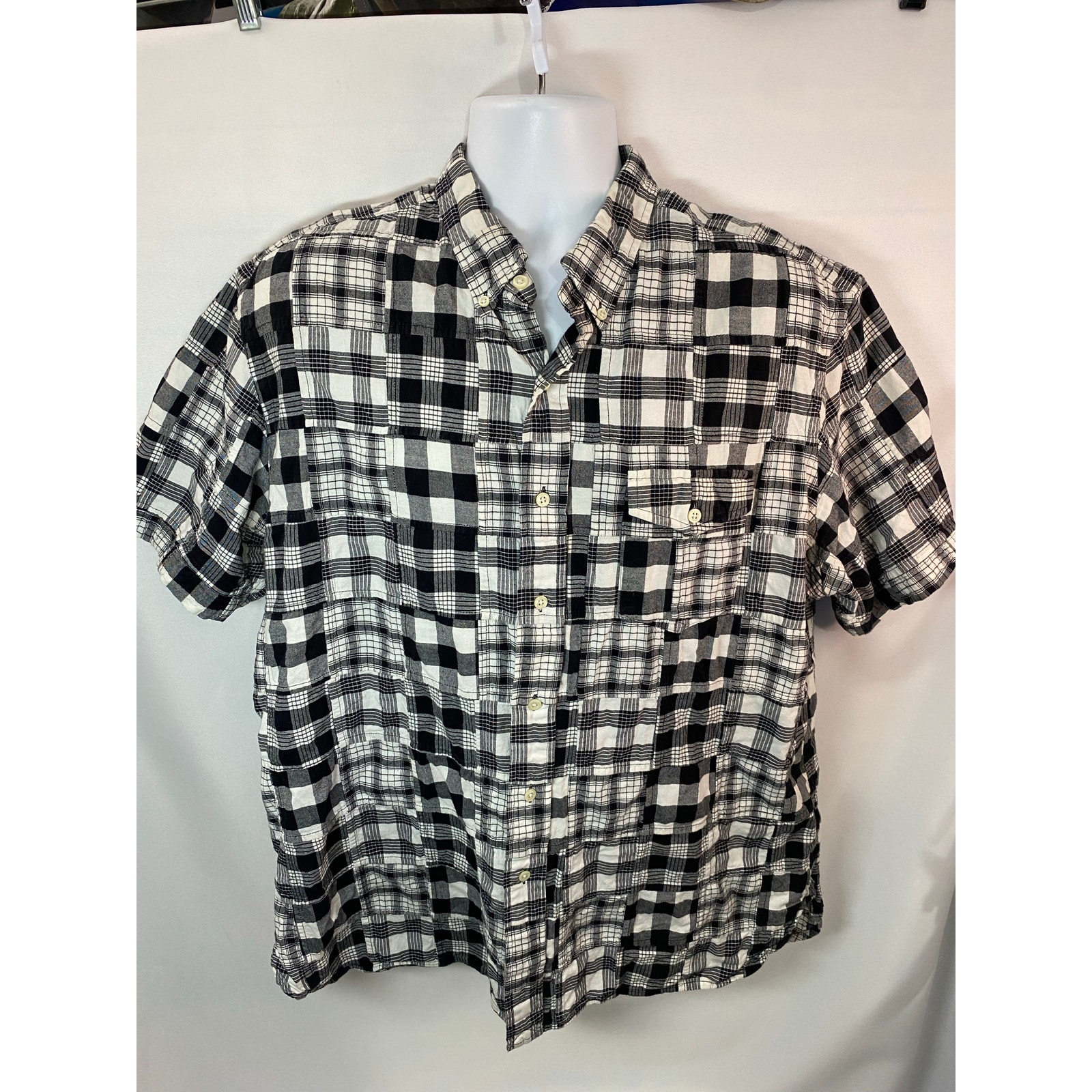 POLO Ralph Lauren Plaid Patchwork Shirt Jacket Sz XL RARE