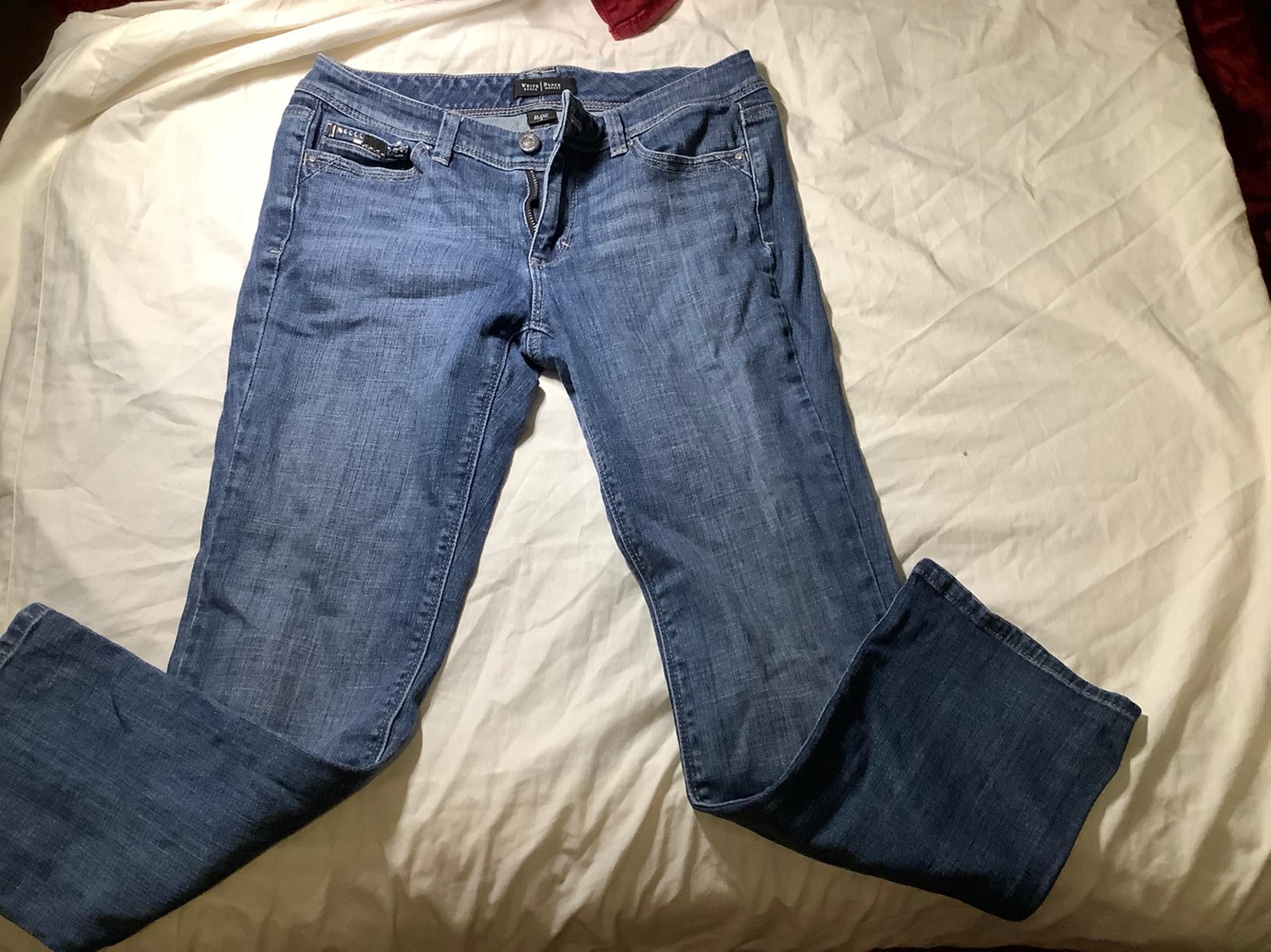 WHBM Noir crop jeans size 4