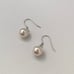 White Pearl Drop Dangle Earrings for Women