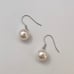 White Pearl Drop Dangle Earrings for Women