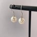 White Pearl Drop Dangle Earrings for Women