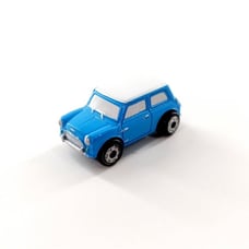 Vintage Micro Machines Mini Cooper Light Baby Blue/White Roof