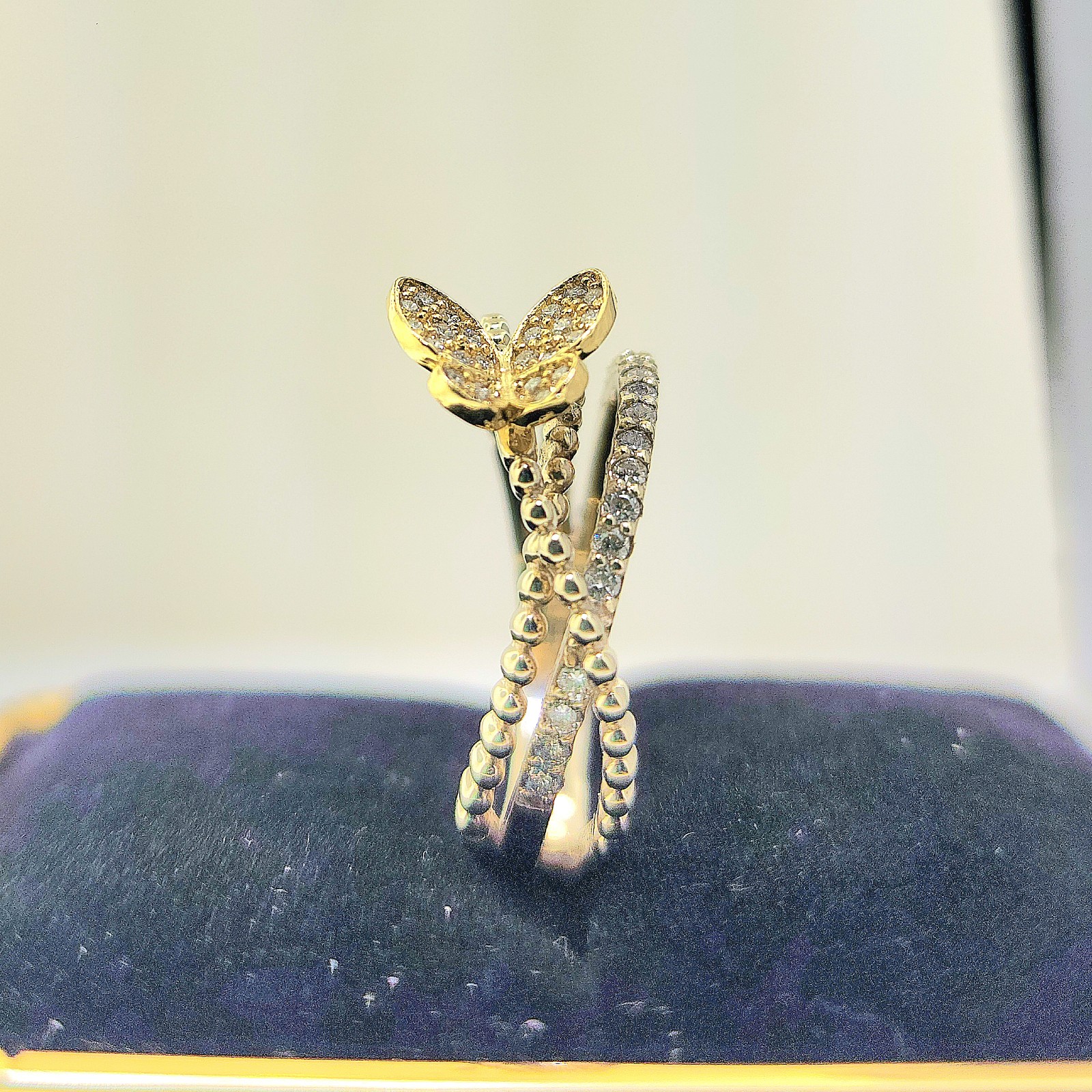 14kt Diamond Butterfly Ring - 0.50ct