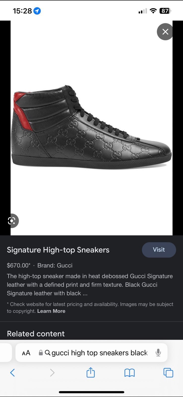 Gucci Signature Hightop Sneakers