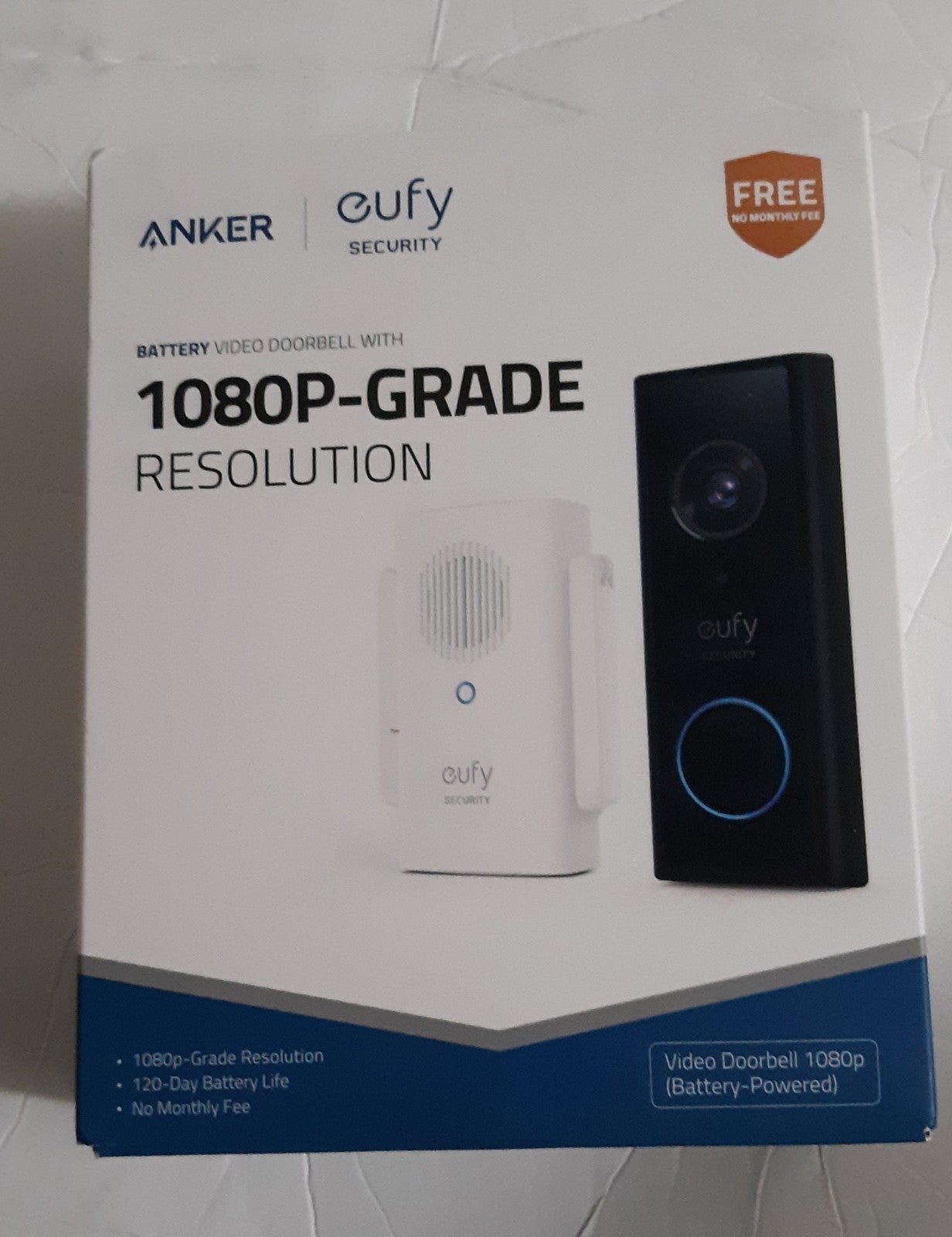 Anker Eufy Security Battery Video Doorbell with 1080p- Grade Resolution