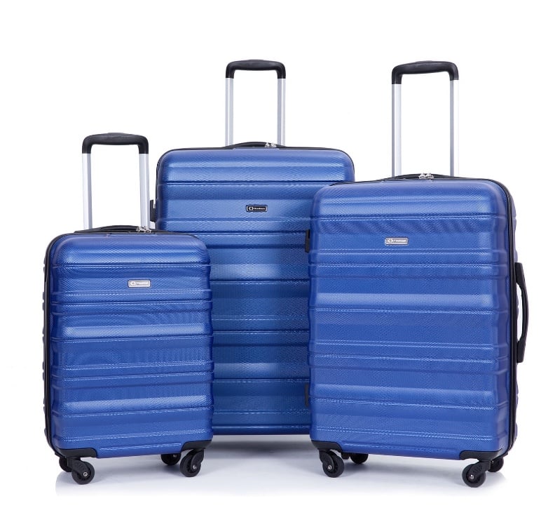 Tripcomp Hardside Luggage Set 3-Piece Set(21/25/29) Lightweight Suitcase, Blue