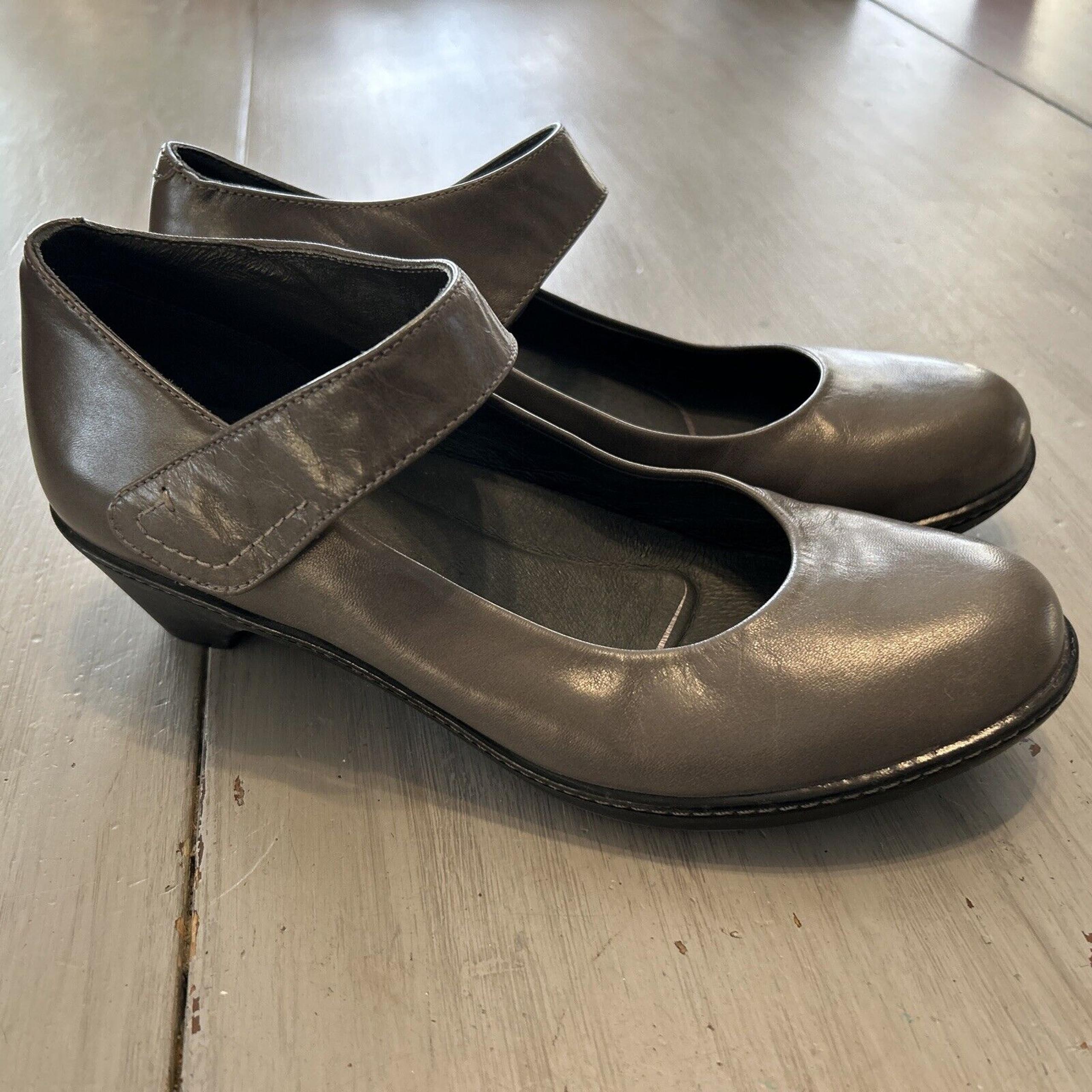 Dansko Bess Kidskin Grey Leather Mary Jane Pump Size EU40 | US9.5 - 10