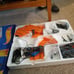 HOT WHEELS 30 FEET OF TRACK AND 2 CARS