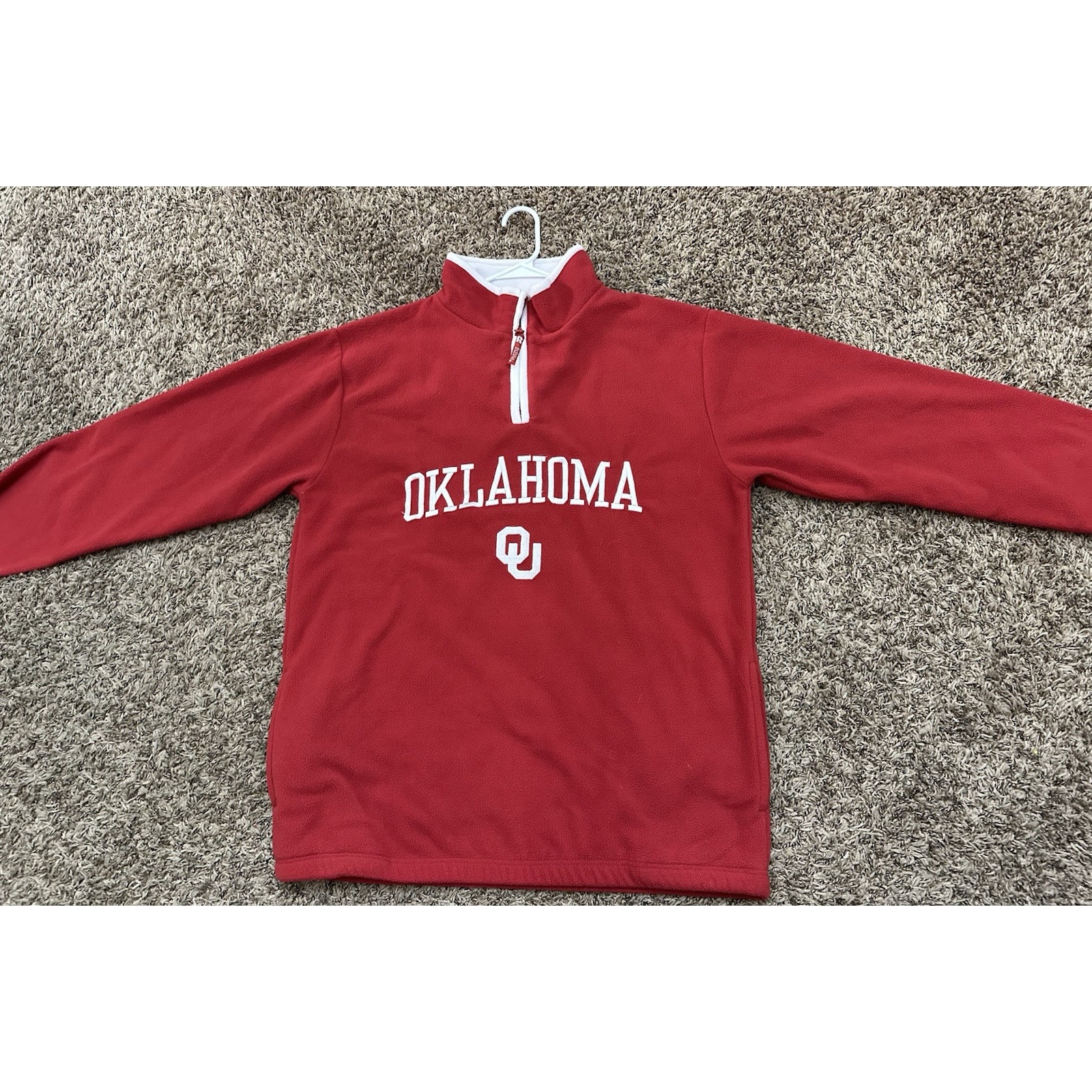 Russell Athletic Team Issue Red Oklahoma University Pullover Sweater Mens Sz XLT