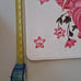 Vintage Bathroom Hand Towel Mat Set Floral MCM Pink Roses 5 Piece Sayco Fringe