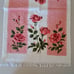 Vintage Bathroom Hand Towel Mat Set Floral MCM Pink Roses 5 Piece Sayco Fringe