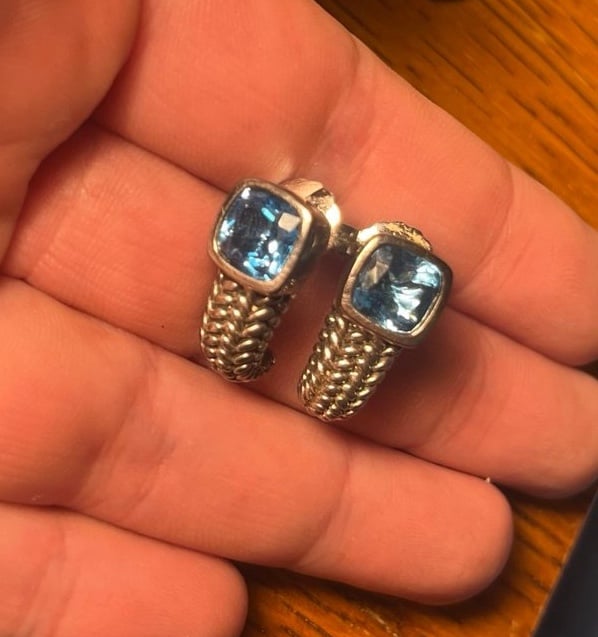 Blue Topaz Earrings