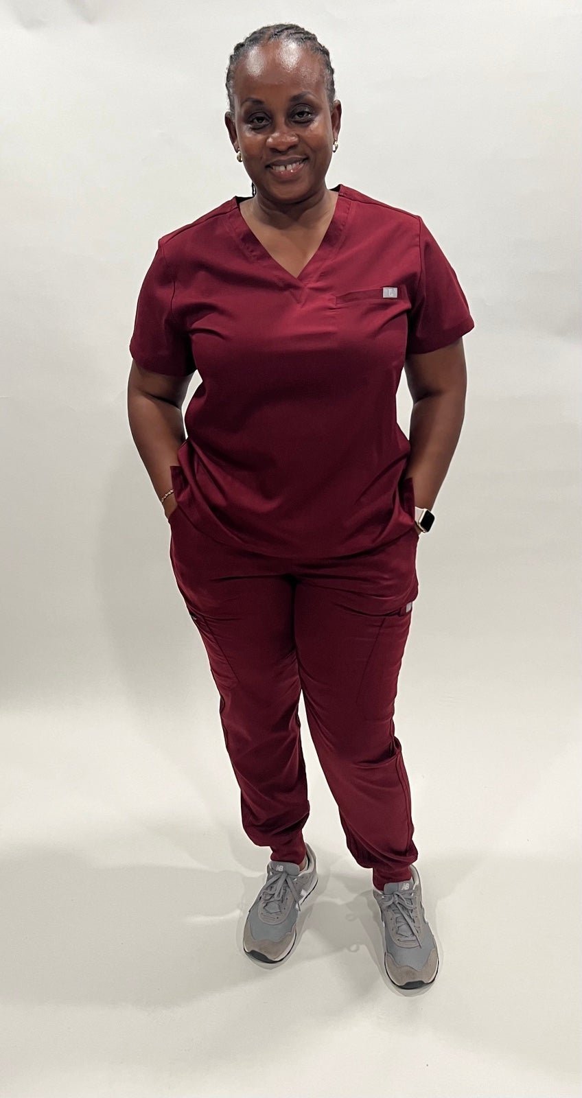 Mdical Scrub Set Alana Burgundy-Large