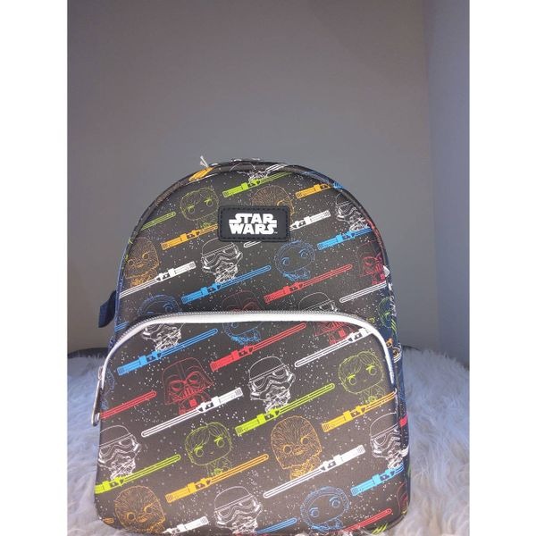 NWT Star Wars Funko Pop! Light Saber All-Over Print Mini-Backpack