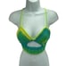 Napper Womens Crochet crop Top Peek A Boo Handmade halter Medium New