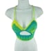 Napper Womens Crochet crop Top Peek A Boo Handmade halter Medium New