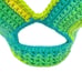 Napper Womens Crochet crop Top Peek A Boo Handmade halter Medium New