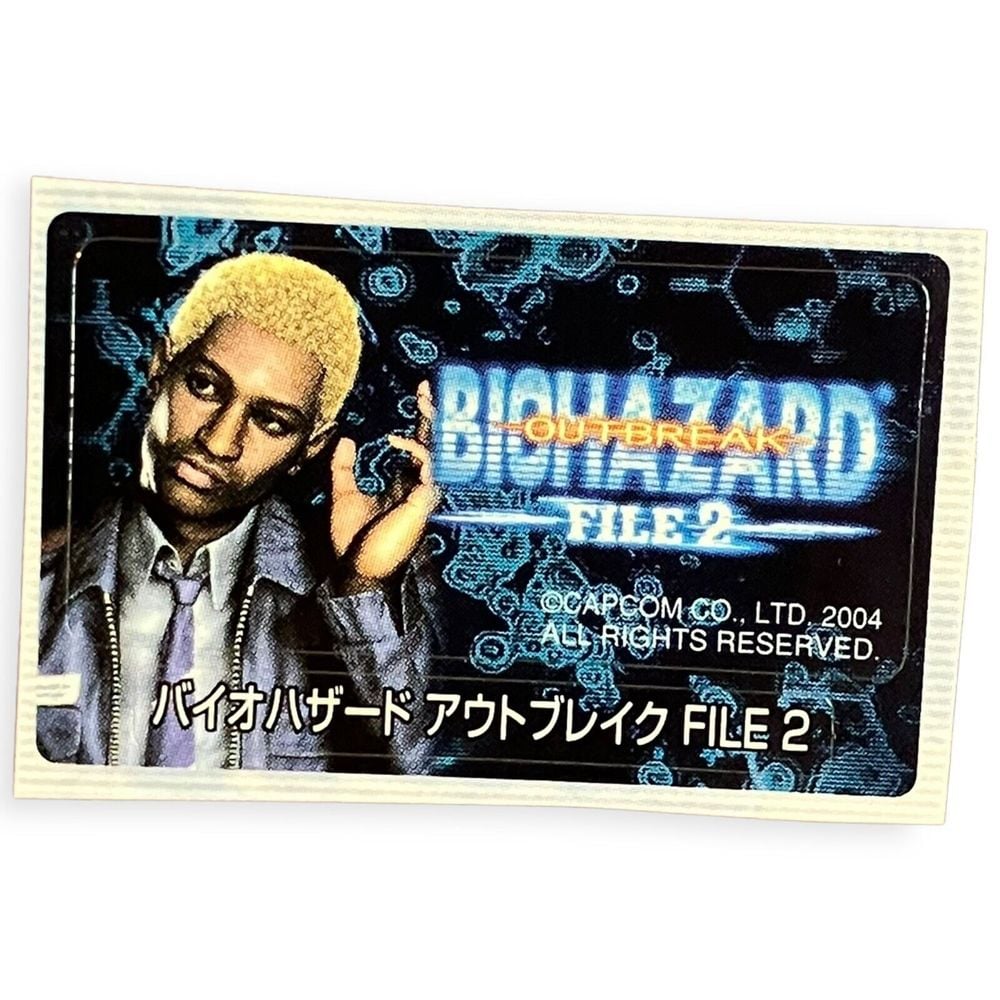 Sony PlayStation 2 PS2 Resident Evil Outbreak File 2 Jim Memory Card Sticker
