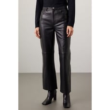 VEDA Black Leather Pants