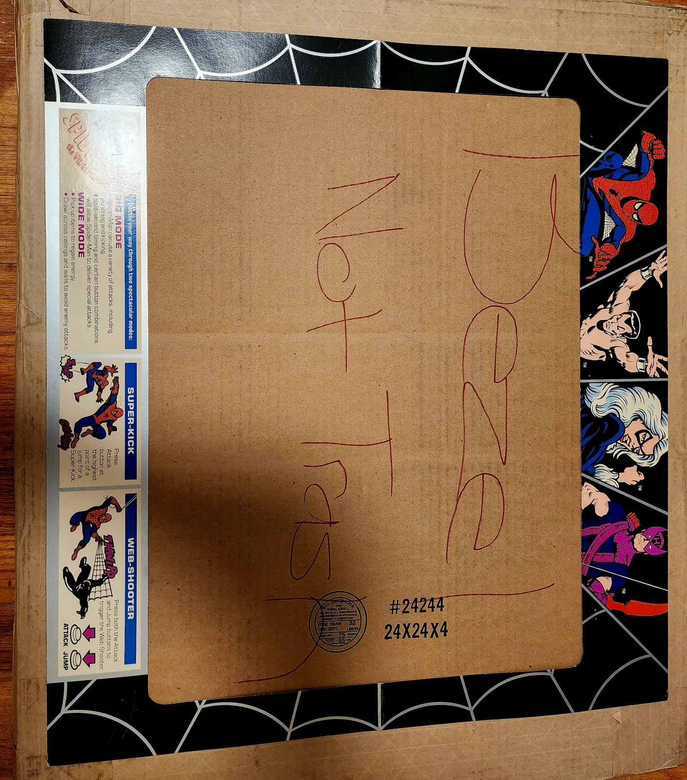 Spiderman Arcade monitor bezel