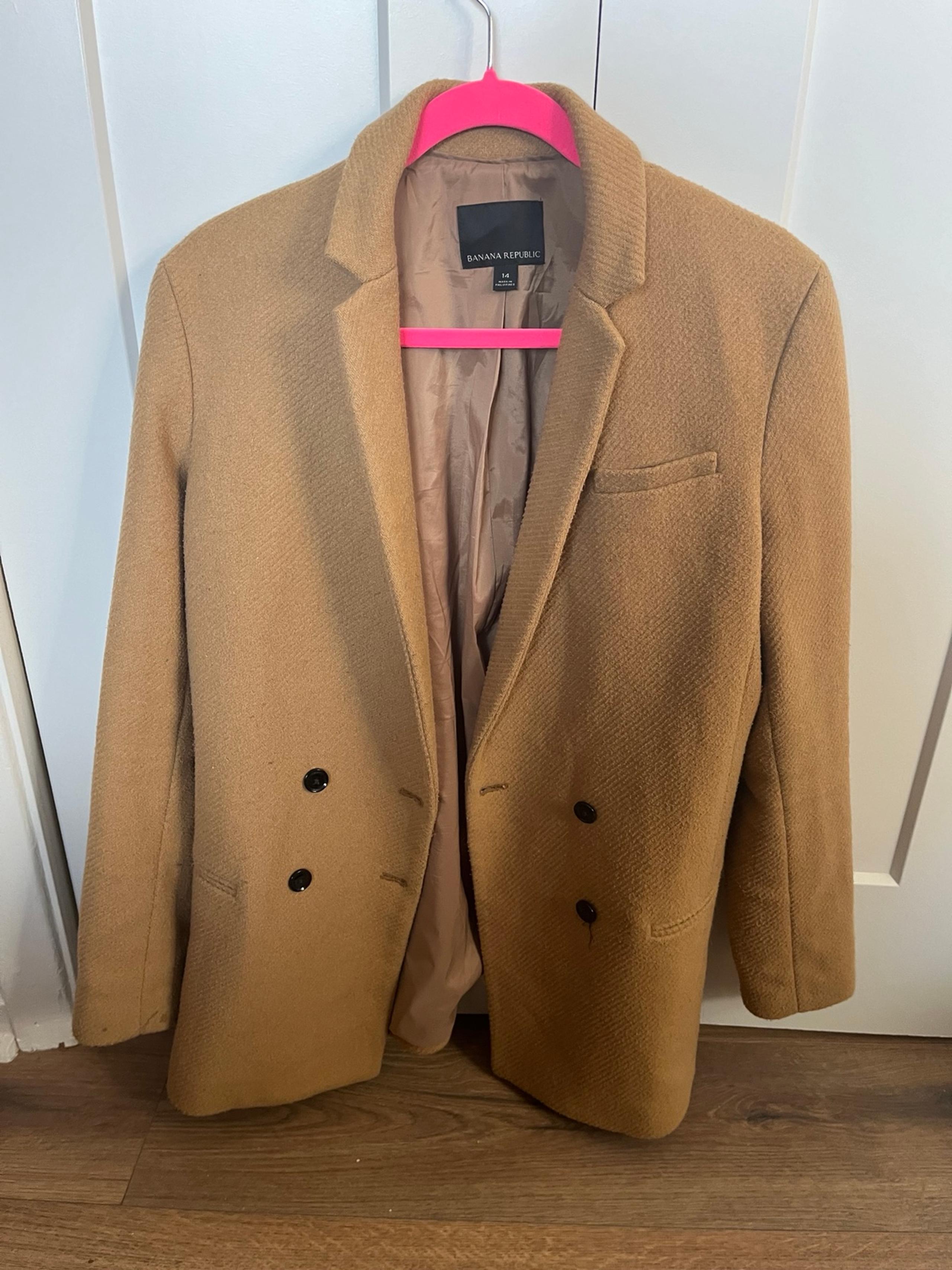 Banana Republic wool camel colored coat