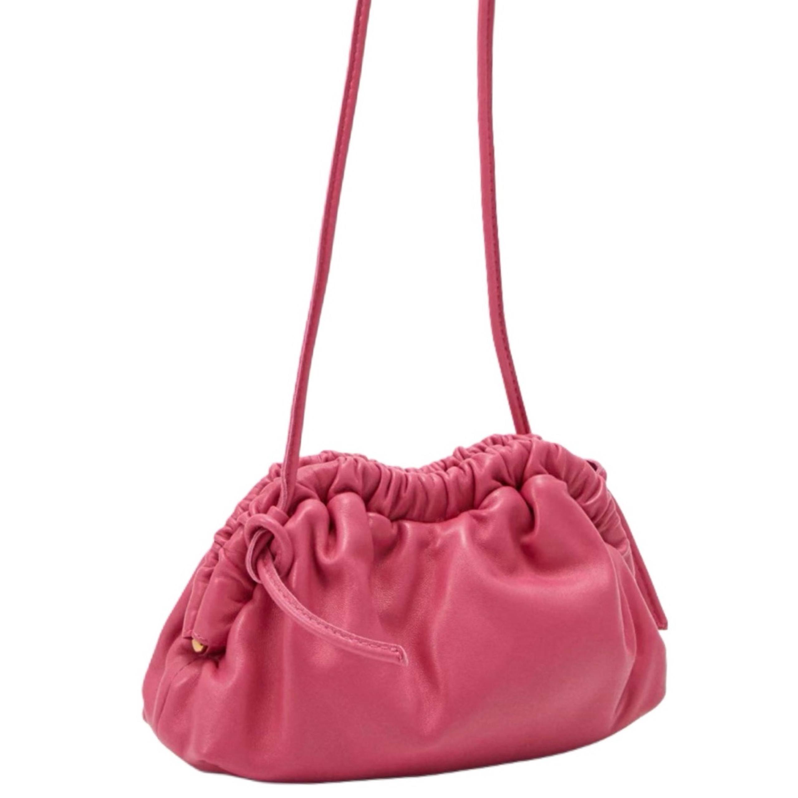 Mansur Gavriel Mini Cloud Clutch in Dolly Pink - Authentic Designer Bag