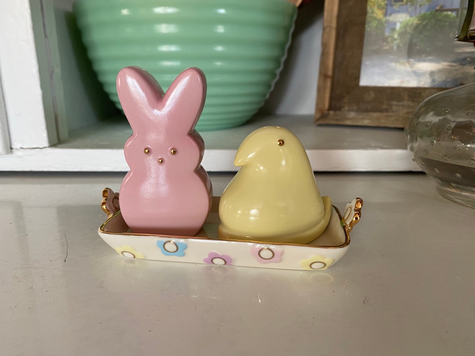 RARE Lenox Peep Salt and Pepper shakers