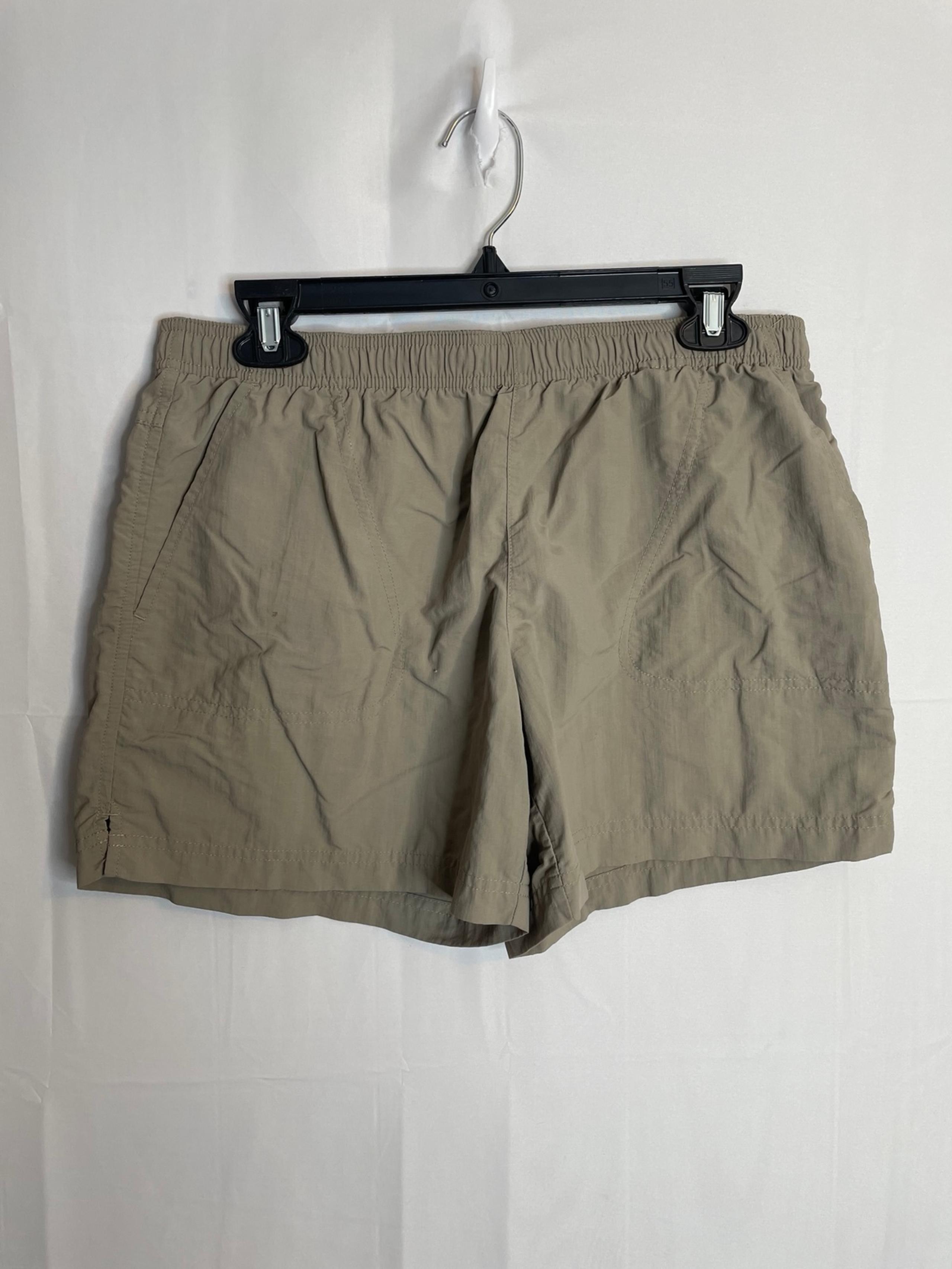 Columbia Womens Size Medium Pull On Nylon Shorts Beige 5410