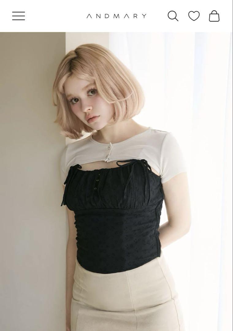 andmary poppycottonlacesetBlack Camisole only