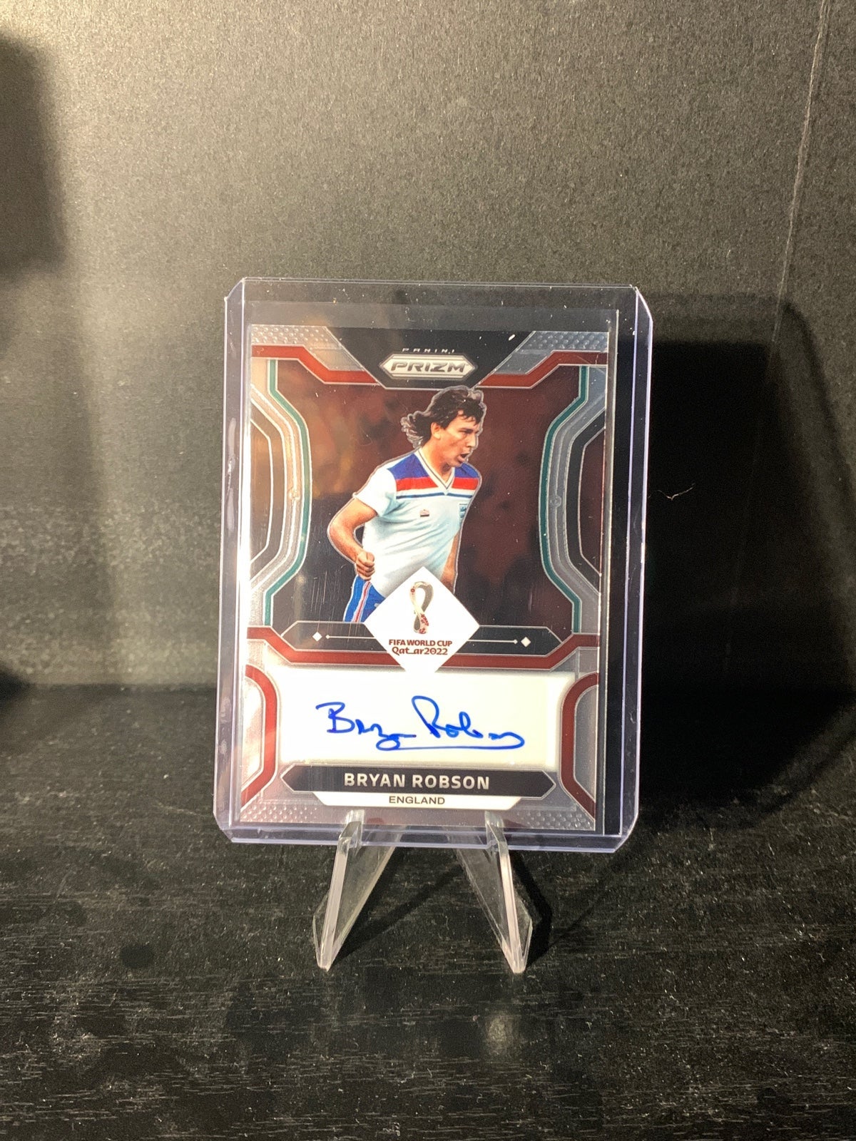Bryan Robson panini prizm soccer World Cup auto