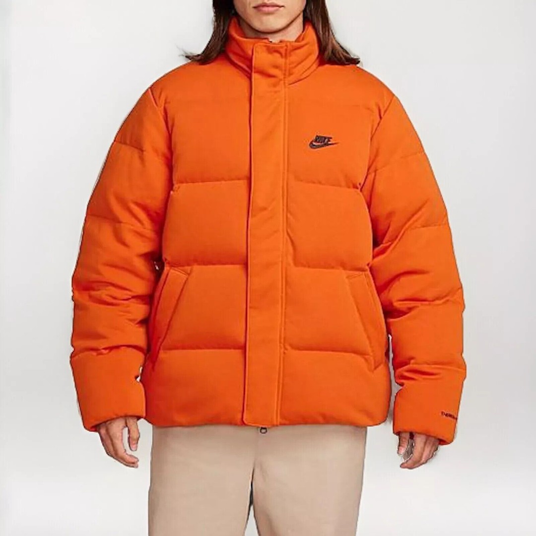 (Men's XL)Nike Sportswear Tech Oversized Zip Puffer Jacket Orange FB7854-893