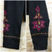 Johnny Was Hoodie Womens M Black Embroidered Full Zip Joy Love Light Floral Boho