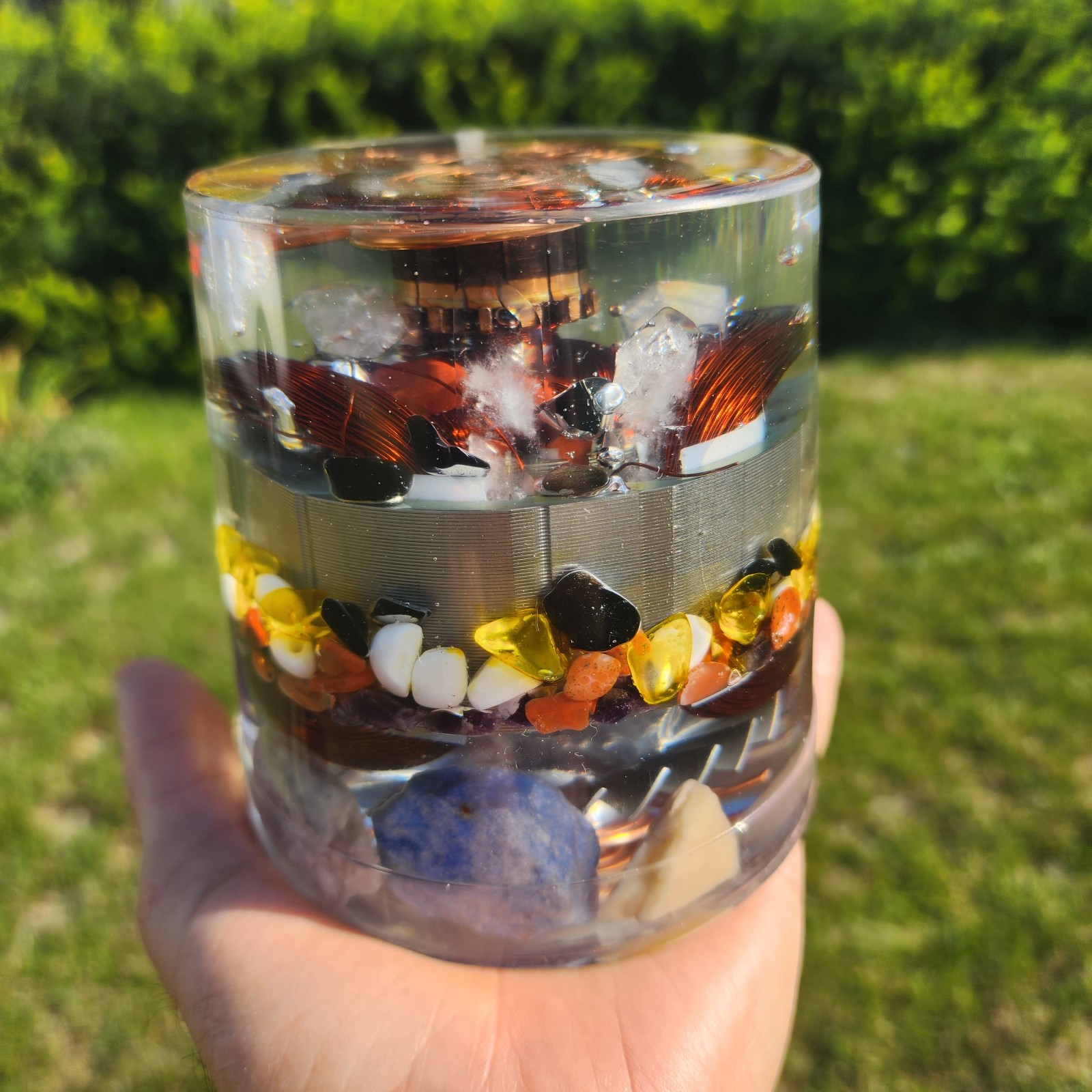 handmade electric motor orgonite is a unique addition to any collection.  The si
