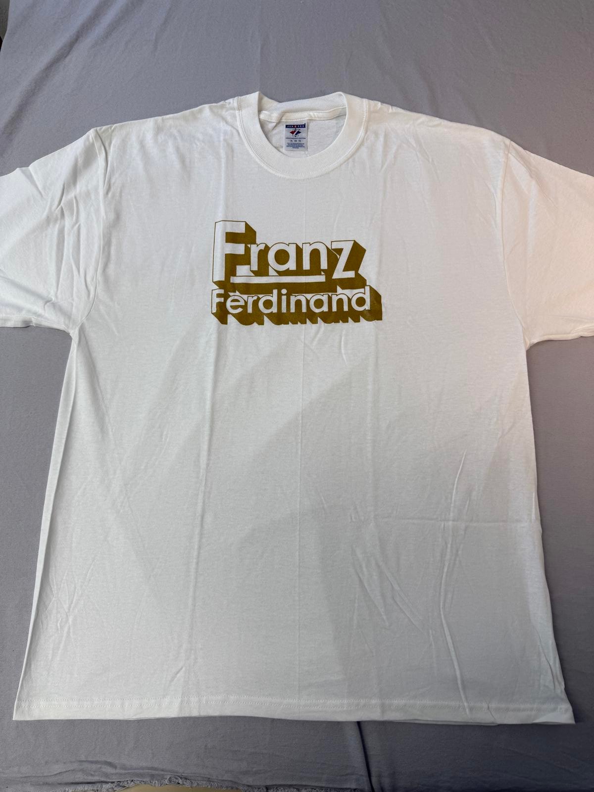 Y2K Franz Ferdinand T-shirt - 2004 Gold Ink Tee - XL