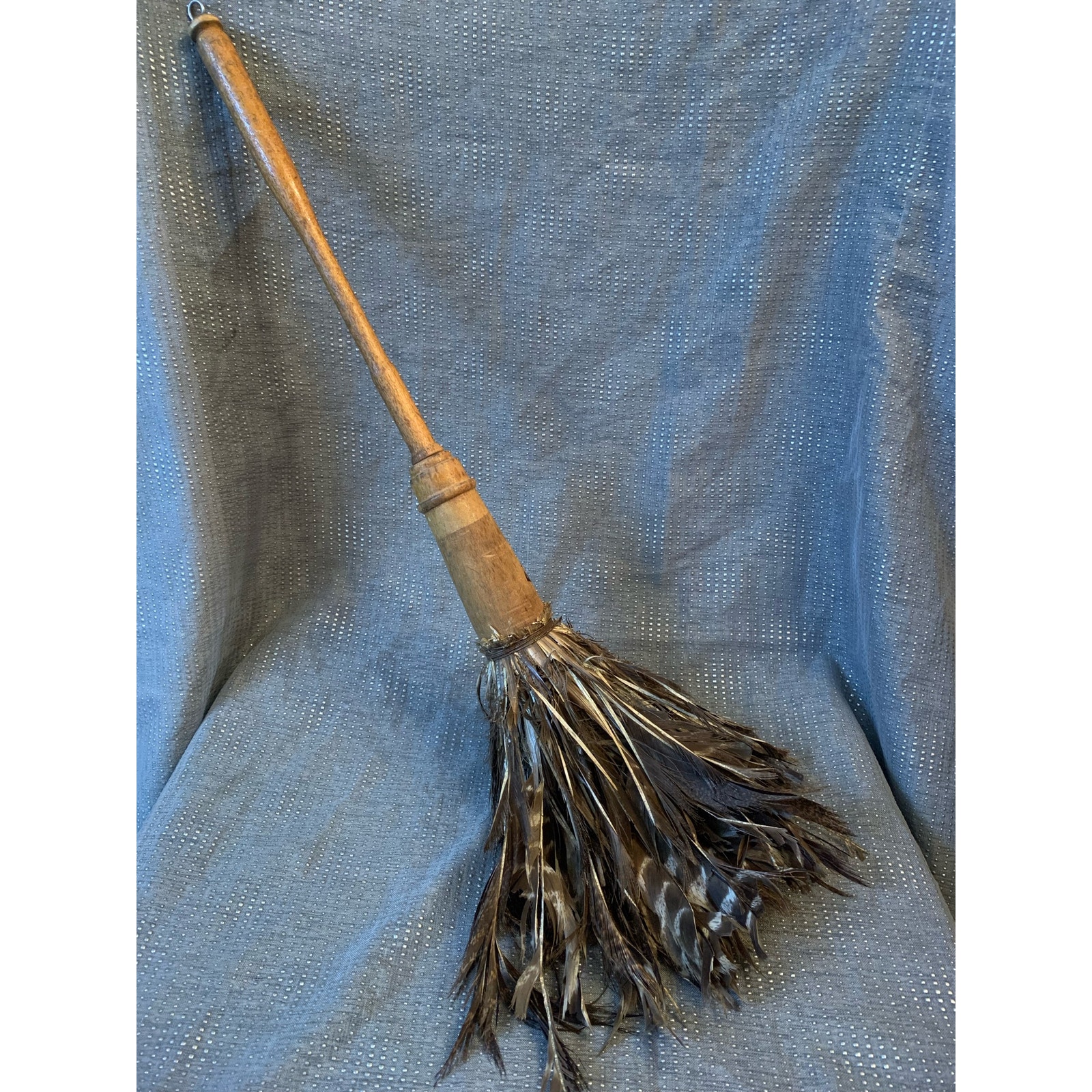 Antique handmade feather duster