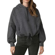 NWT Ziller Charcoal Gray Hooded Wool blend Sweatshirt
