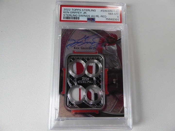 Ken Griffey Jr 2022 Topps Sterling #SWARKGJ2 Ster Swg Auto Relic NM-MT PSA 8 4/5