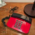 Vintage Windsor T-1000 Red & Black 1980s Button Landline Phone Home Telephone