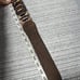 Chicos belt metallic paisley print buckle gold embossing on brown leather L -XL
