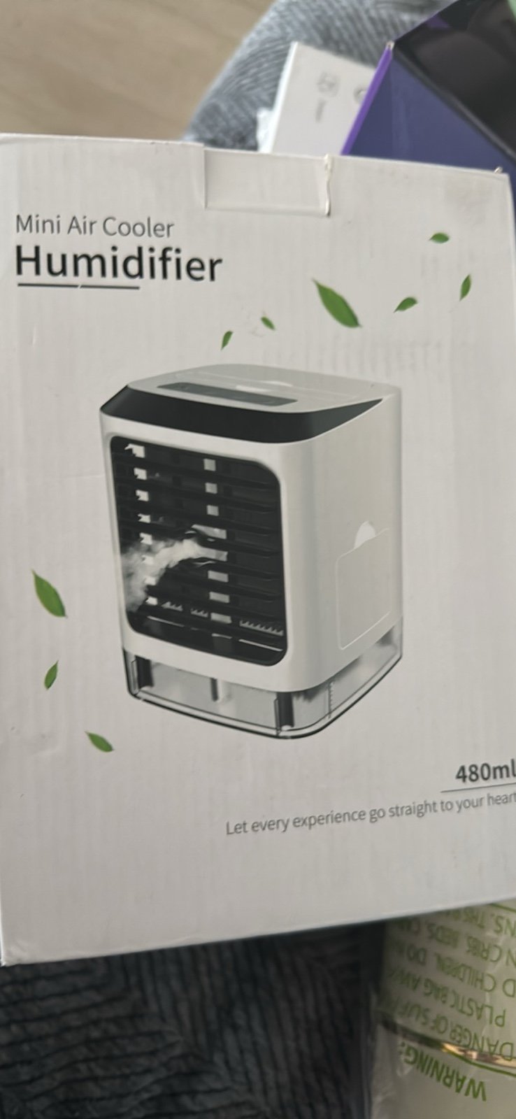3 in 1 480Ml White Mini Portable USB Air Cooler Humidifier Purifier Cleaner 4 Ge
