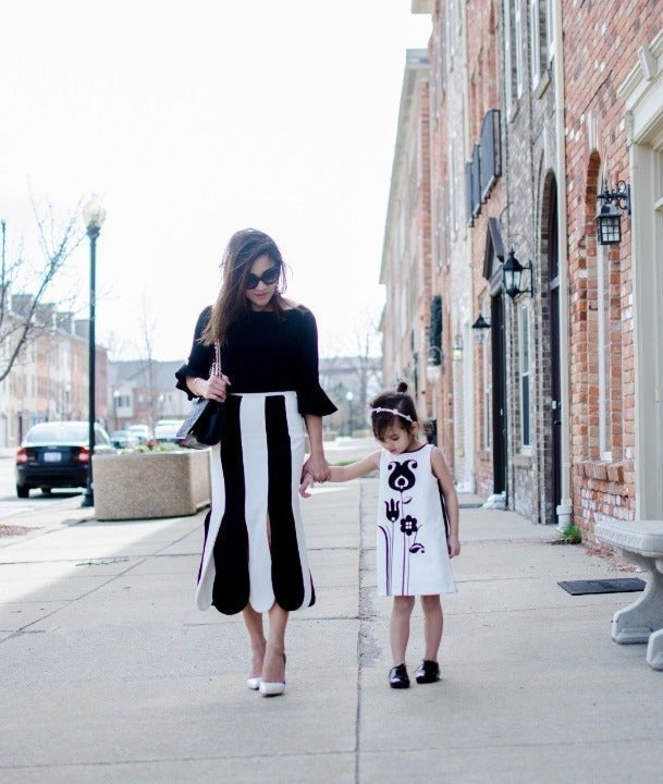 Victoria Beckham Stripe Tulip skirt
