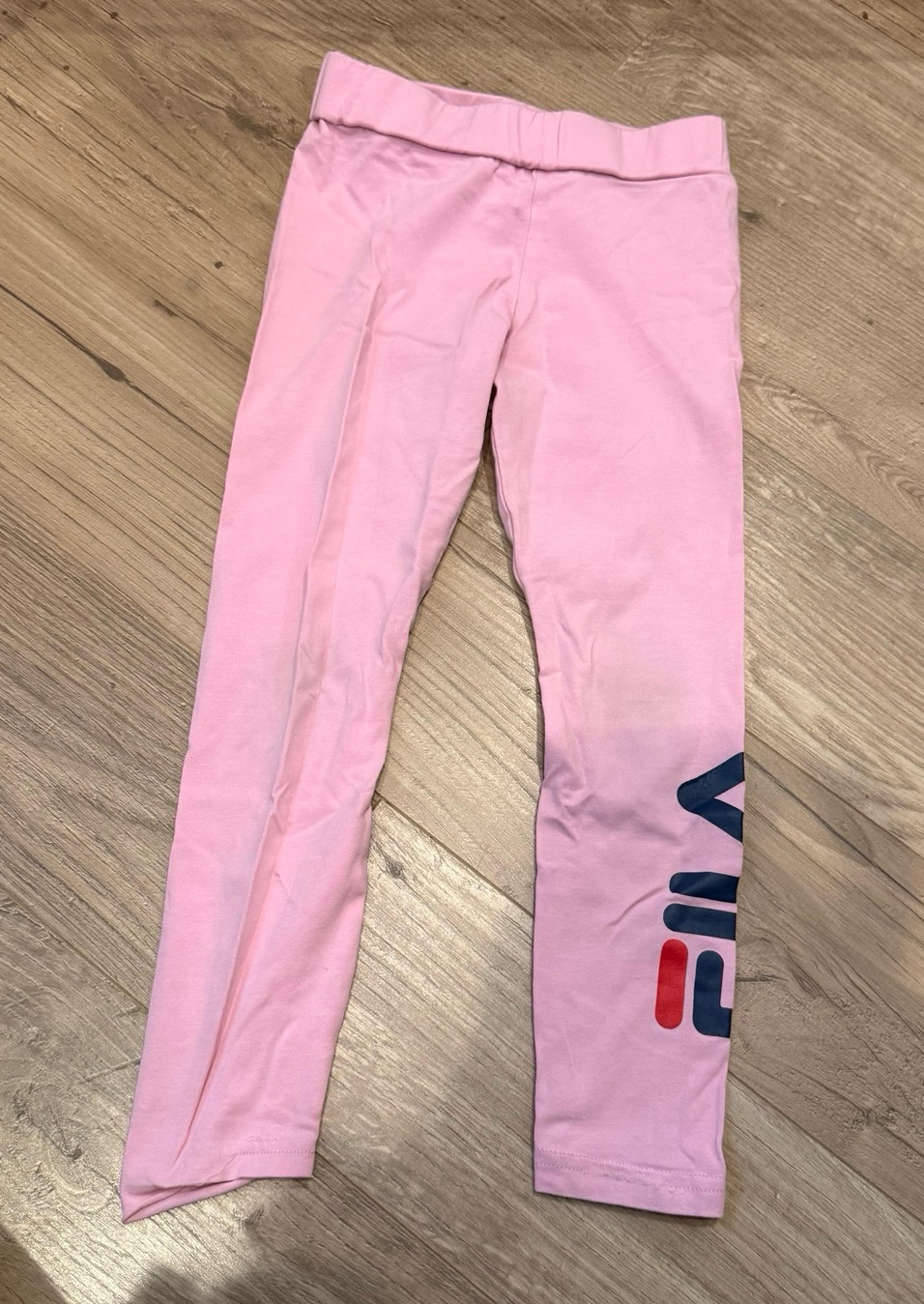 Girls Pink Logo Leggings - Size 5/6T - Fila